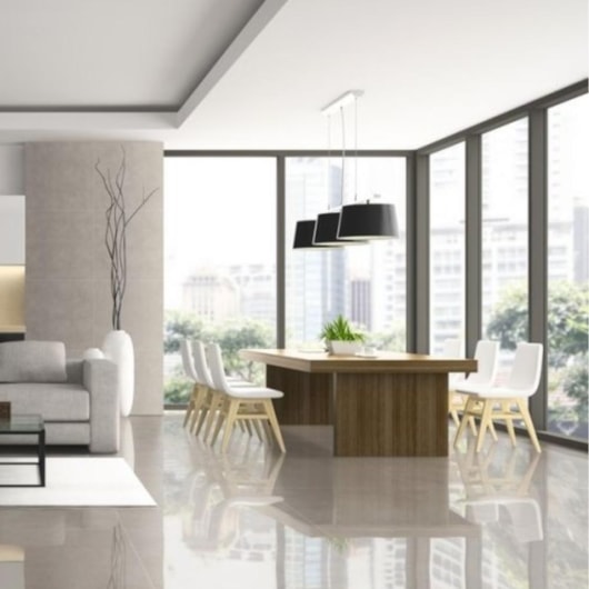 Porcelanato Portinari York Wh Polido  90x90 cm Retificado - Imagem principal - 04dc401c-b8a1-4cec-86f3-c554e7fc2e71