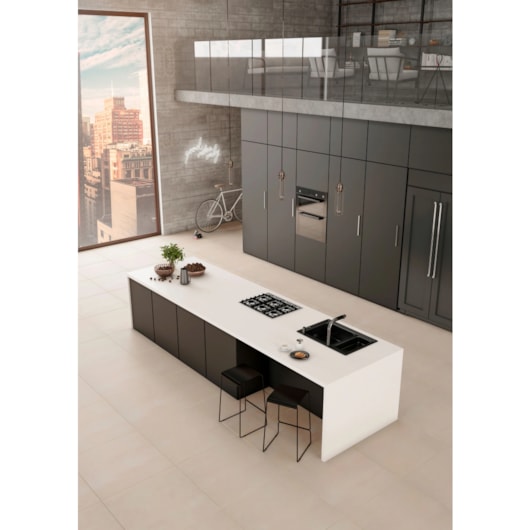Porcelanato Portobello Hit Camel Natural 120x120cm Retificado - Imagem principal - 9cf93267-9926-4e09-bb02-41da26f0ee69