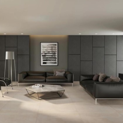 Porcelanato Portobello Hit Gris Natural 90x90cm Retificado
