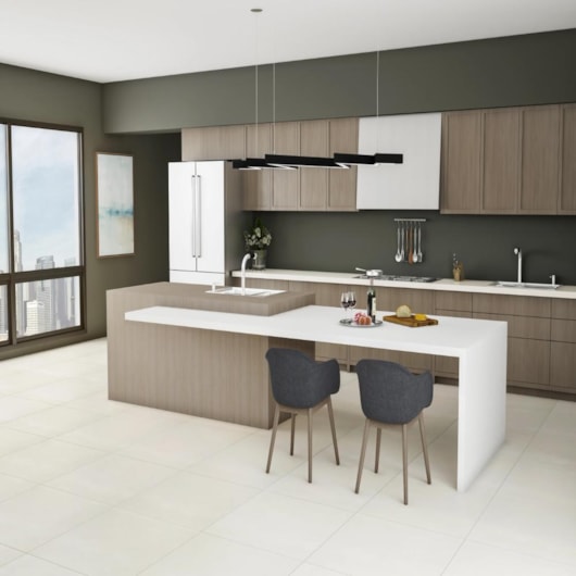 Porcelanato Portobello Hit Off White Natural 90x90cm Retificado - Imagem principal - 6b2446f3-06b7-4038-9778-af84e853db76