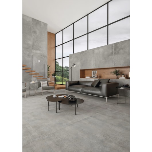 Porcelanato Portobello Nord Cement Natural 90x90cm Retificado - Imagem principal - 5111aa1b-2848-4f22-9ddd-638664c617ec