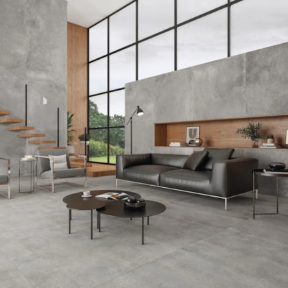 Porcelanato Portobello Nord Cement Natural 90x90cm Retificado