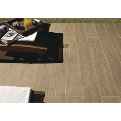 Porcelanato Portobello Peroba Envelhecida Castanho Natural 20x120cm Retificado