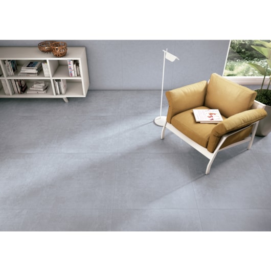 Porcelanato Retificado Duo Concret Gris Acetinado 7mm A Incepa 90x90 cm - Imagem principal - e042b5c2-5d8e-4c86-b41d-e2db3bce3540