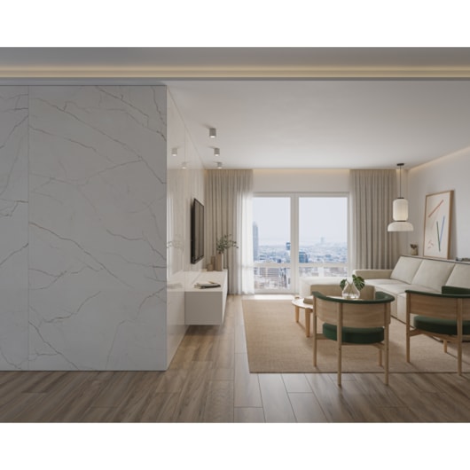 Porcelanato Retificado Lincoln Micro Crystal Roca 120X250Cm - Imagem principal - 4da0e240-4be1-4686-9bef-ca9c725796fb