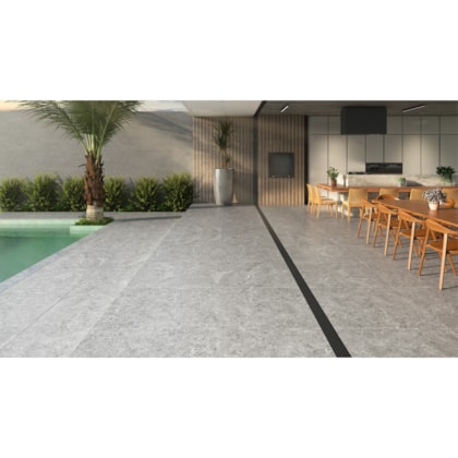 Porcelanato Retificado Lombardia Silver Externo A Villagres 108x108 cm