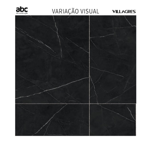 Porcelanato Retificado Royal Black Polido A Villagres 80,5x140 cm - Imagem principal - 40d2def6-dbbe-465b-bff2-41bf6357806d