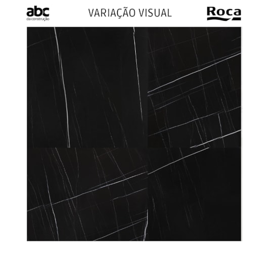 Porcelanato Roca Sahara Noir Acetinado 120x120cm Preto Retificado  - Imagem principal - 18c954f1-654c-49c2-8d5c-5da7831039a2