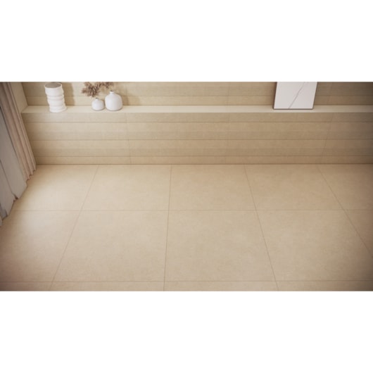 Porcelanato Villagres Emanatura Calcário Natural 108x108cm Retificado  - Imagem principal - dd197f3d-78f8-4f75-a31d-6126e504bcee