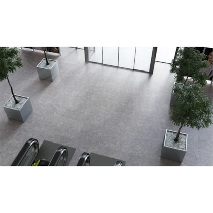 Porcelanato Villagres Lombardia Grey Natural 108x108cm Retificado  