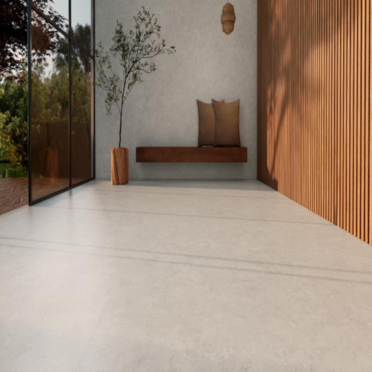 Porcelanato Villagres Minerale Zen Aurora Externo Sap 123x123cm Retificado - Imagem principal - 7accce4b-7517-431f-b6c4-8fdc277463d3