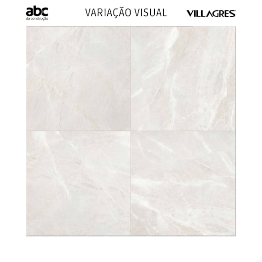 Porcelanato Villagres Monte Bianco Mármore Natural 108x108cm Retificado - Imagem principal - cffc1977-7f42-4814-a0bc-29d8af5fee73