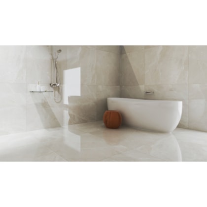 Porcelanato Villagres Monte Bianco Polido 108x108cm Retificado