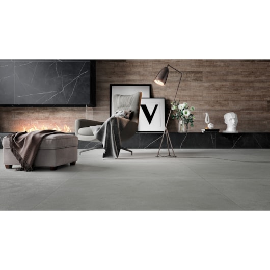 Porcelanato Villagres Monterrey Cement Natural 108x108cm Retificado - Imagem principal - 2083db18-ba27-4e25-b3d2-7ad4d276fd10