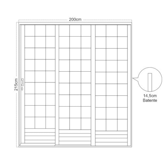 Porta De Aço 4 Folhas Quadrado Branco MGM 215x200x12cm - Imagem principal - b676fae1-7d6e-49ec-8053-f3c3747bddd7
