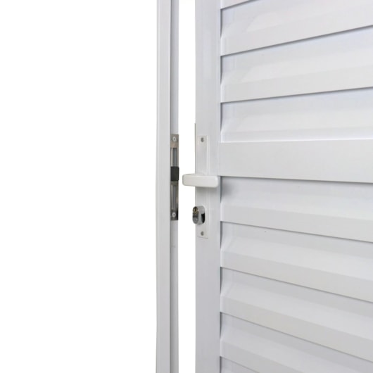 Porta De Alumínio Laminada Linha Sólida Esquerda Branco MGM 210x80cm - Imagem principal - e13c30fc-25d6-4eb0-999f-f5d0612473c3