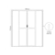 Porta De Correr 6 Folhas Vidro Liso Branco Mgm 210x180cm - ea2139ce-6a8c-4757-b19f-5231734d7472