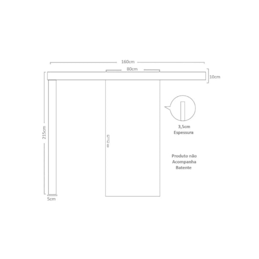 Porta de Correr De Sobrepor Melamínico Carvalho Alpha MGM 215x80x6cm - Imagem principal - 73ceb32d-800b-4b43-9c98-82fd5d41ce10