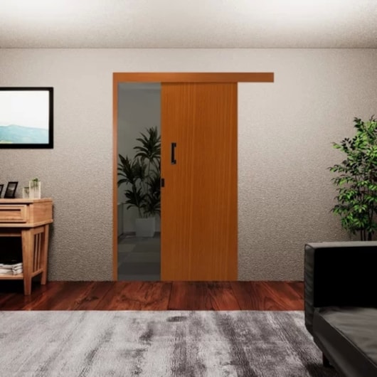 Porta De Correr Melamínica Direita Madeira Lisa Mogno MGM 215x90cm - Imagem principal - 7e67c9f6-6177-4bef-8eba-55bd04e70912