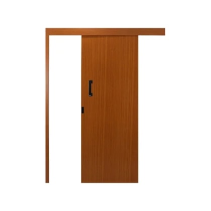 Porta De Correr Melamínica Direita Madeira Lisa Mogno MGM 215x90cm