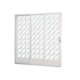 Porta De Correr Minas Sul Abertura Pela Esquerda 3 Folhas Divisor Quadriculado Vidro Liso Aço Branco MGM 215X160X14,5cm - 71b953b0-6d1d-4ec6-a3d4-fd93799e1c18