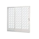 Porta De Correr Minas Sul Abertura Pela Esquerda 3 Folhas Divisor Quadriculado Vidro Liso Branco 215x200x14,5cm - c8f7348b-f498-407a-a493-de08cb95bb88