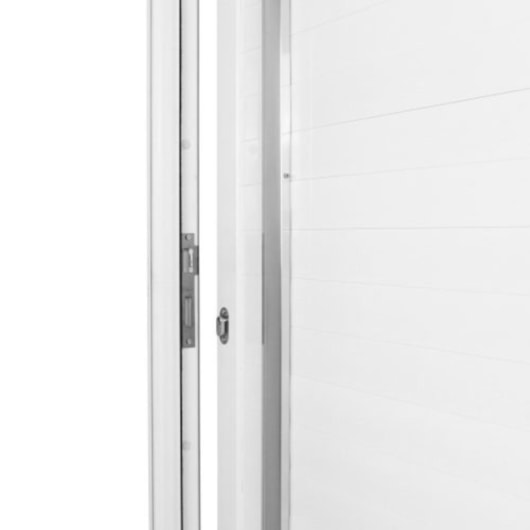 Porta De Giro De Alumínio Com Fechadura De Puxar Lambri Branco MGM 210x80cm - Imagem principal - d281d34d-d448-42cf-92a0-e7f645168fb7