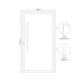 Porta De Giro De Alumínio Com Fechadura De Puxar Lambri Branco MGM 210x80cm - 3e1d9898-354d-4c8b-bcf9-ae4b2b5286f6