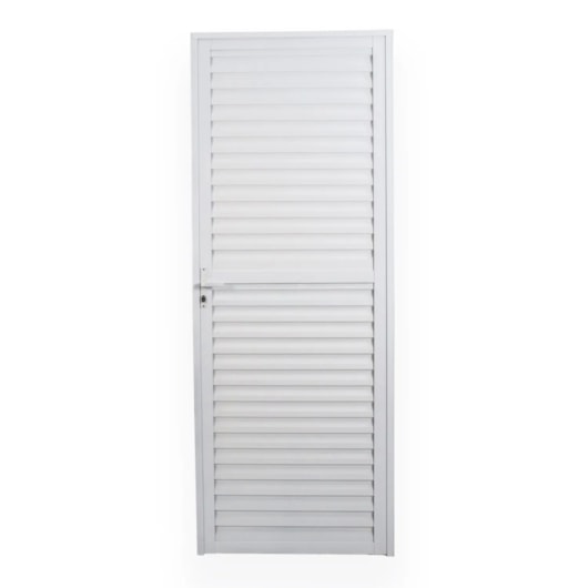 Porta De Giro De Alumínio  Laminada Soft Branco 210x70cm Mgm - Imagem principal - 44a4be96-adb5-4101-a54c-ed9402d8b56f