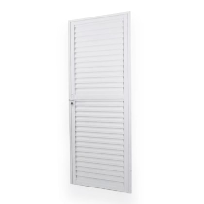 Porta De Giro De Alumínio Laminada Soft Branco MGM 210x70cm