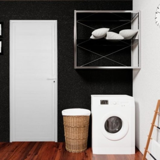 Porta De Giro Em Alumínio Abertura Pela Direita Lambri Branco Mgm 210x80cm - Imagem principal - 437ca2be-f181-4ac5-b5ff-f1d05af6133b