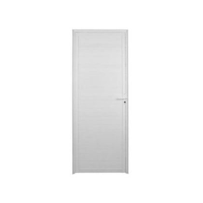 Porta De Giro Em Alumínio Abertura Pela Direita Lambri Branco Mgm 210x80cm