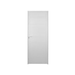 Porta De Giro Em Alumínio Abertura Pela Esquerda Lambri Branco Mgm 210x80cm