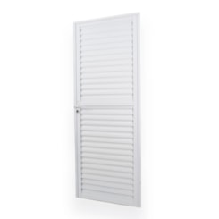 Porta De Giro Laminada Soft Plus Direita Alumínio Branco MGM 210x80cm