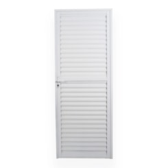 Porta De Giro Laminada Soft Plus Direita Alumínio Branco MGM 210x80cm