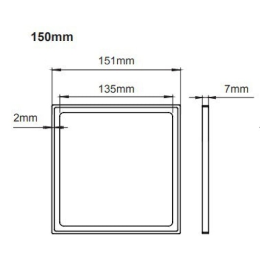 Porta Grelha Elleve Quadrada Black Matte Linear Acessórios 15x15cm - Imagem principal - 49b48f76-5add-4794-a052-c1b229ee9ec1