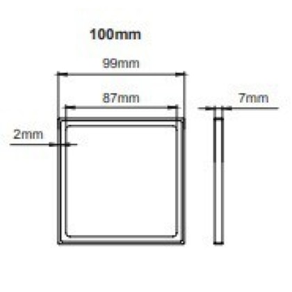 Porta Grelha Elleve Quadrada Gold Linear Acessórios 10x10cm 