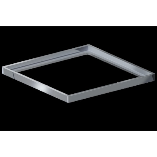 Porta Grelha Quadrado Inox Polida Linear 10x10cm - Imagem principal - dee618ef-3048-4ac5-9003-42265ef5f17a