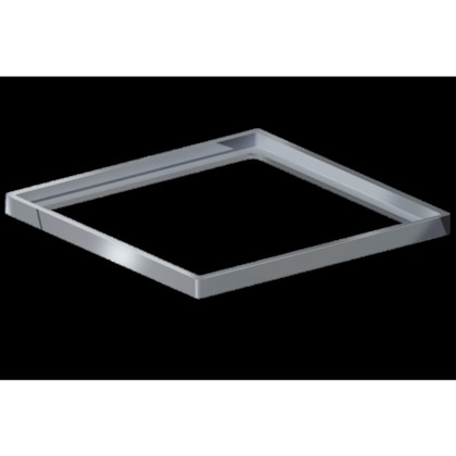 Porta Grelha Quadrado Inox Polida Linear 10x10cm