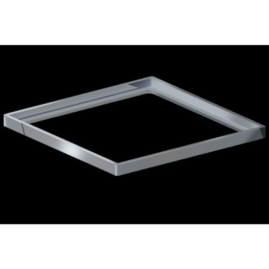 Porta Grelha Quadrado Inox Polida Linear 15x15cm - Imagem principal - 85acb77c-b0bf-475e-a61c-04dafe7738c2
