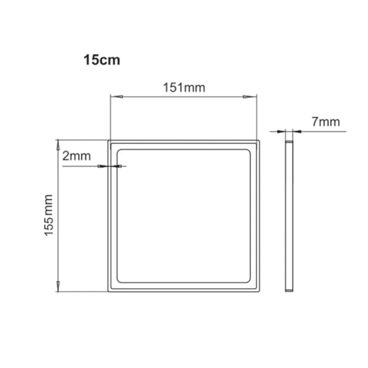 Porta Grelha Quadrado Rose Gold Linear 15x15 cm - Imagem principal - e058bf4e-d958-4e7e-a7f5-2c419d5587c0
