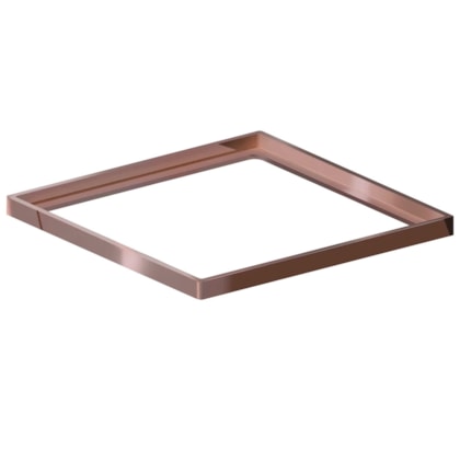 Porta Grelha Quadrado Rose Gold Linear 15x15 cm