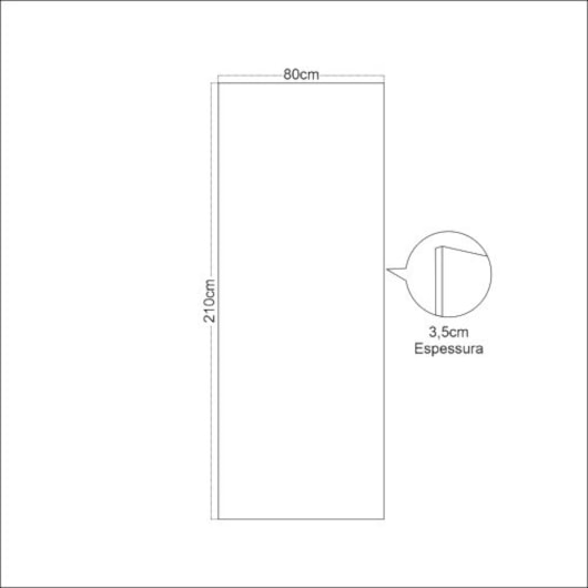 Porta Melamínica Madeira Lisa Mogno Mgm 210x60x3c,5	 - Imagem principal - ed18ec48-0663-4fa1-931e-777991675f25