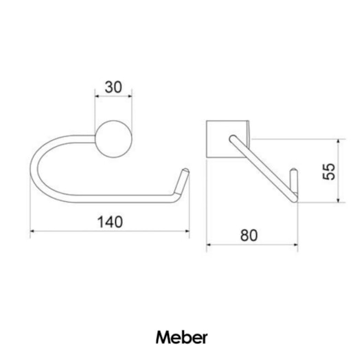 Porta Papel Higiênico Atria Preto Matte Meber - Imagem principal - 21b1d14e-968d-4eb3-88ac-8b177cccd8fa