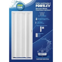 Porta Sanfonada De Pvc 60cm Branco Fortlev