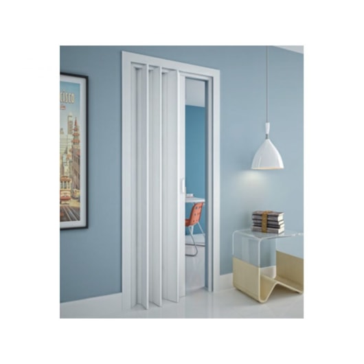 Porta Sanfonada De Pvc 70cm Branco Fortlev - Imagem principal - 5753b478-9389-4f45-9a31-14dbde0dc457