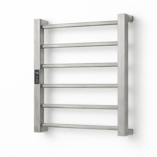 Porta Toalha Aquecido Titan Clean Digital Grafite Escovado com Fio Bivolt Esquerdo Thermo - Imagem principal - d9fb2da4-1fa1-40fe-9809-ffc99c8f7f99