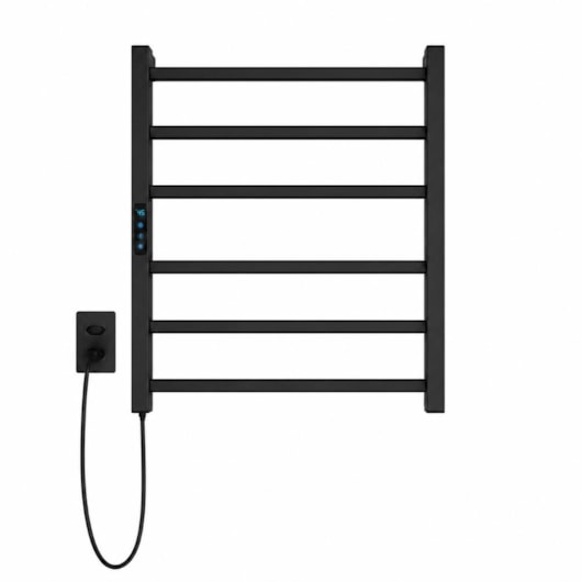 Porta Toalha Aquecido Titan Clean Digital Preto Fosco com Fio Bivolt Esquerdo Thermo - Imagem principal - 7d5bfc9e-562d-4448-bfa3-187c90f06025