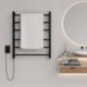 Porta Toalha Aquecido Titan Clean Digital Preto Fosco com Fio Bivolt Esquerdo Thermo - 187f2b45-5545-47d9-ab56-5d2d40ae5a74