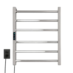 Porta Toalha Aquecido Titan Digital Inox Polido com Cabo Bivolt Esquerdo Thermo
